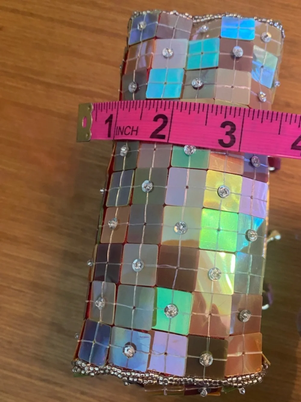 Vintage Iridescent Sequin Bead Mini Bag Kisslock